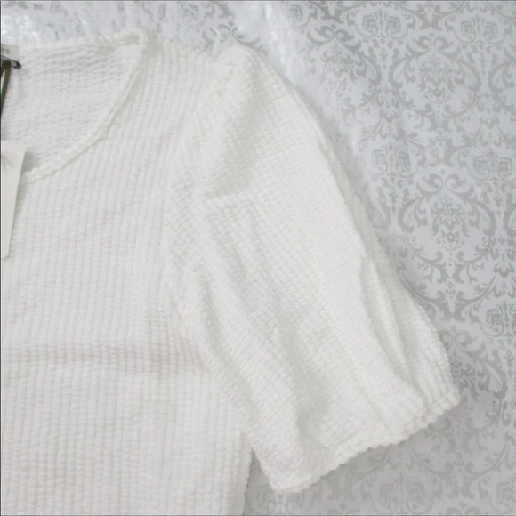 GREEN ENVELOPE Off White Blouse NWT Size Large - Picture 7 of 8